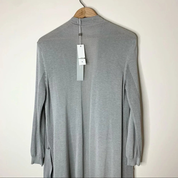 Anthropologie One Grey Day Vesper Cardigan Sweater Belted Duster Draped Gray XS - Picture 13 of 16